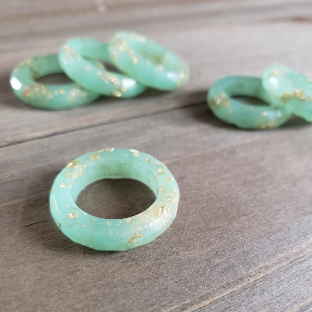 Handmade Resin Ring Jade Ring